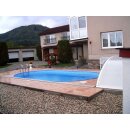 Ovalpool IBIZA in 5,25 m x 3,20 m x 1,50 m Folie Mosaik 0,6 mm