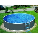 Schwimmbecken anthrazit Rattan 4,60 m x 0,90 m